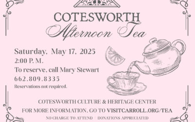 EVENT: Cotesworth Afternoon Tea, May 17